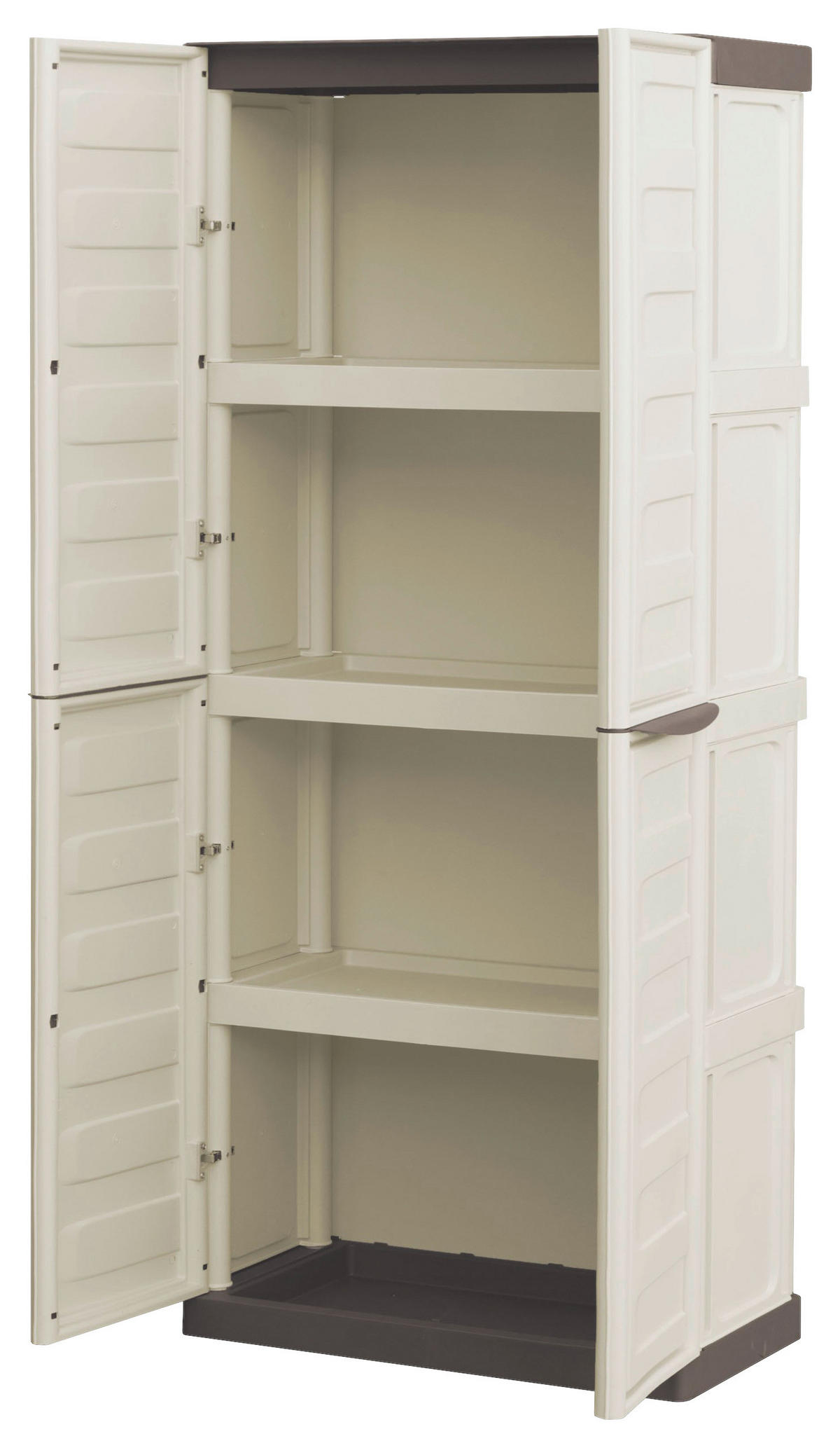 ArtPlast Kunststoffschrank Spazio beige Kunststoff B/H/T: ca. 70x165x39 cm Spazio - beige/braun (70,00/165,00/39,00cm) - Artplast