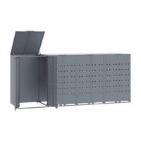 VidaXL Mülltonnenbox grau Mülltonnenbox - grau - VidaXL