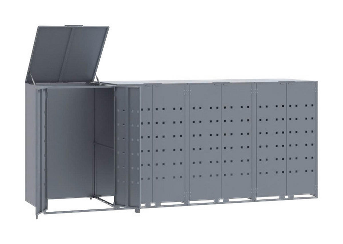 VidaXL Mülltonnenbox grau Mülltonnenbox - grau - VidaXL