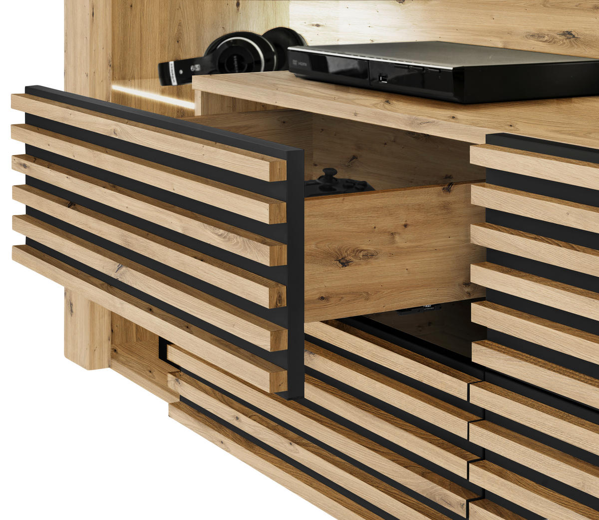 TV-Lowboard Goal 2.0 Eiche Artisan Nachbildung B/H/T: ca. 179x67x44 cm Goal 2.0 - Eiche (179,00/67,00/44,00cm)