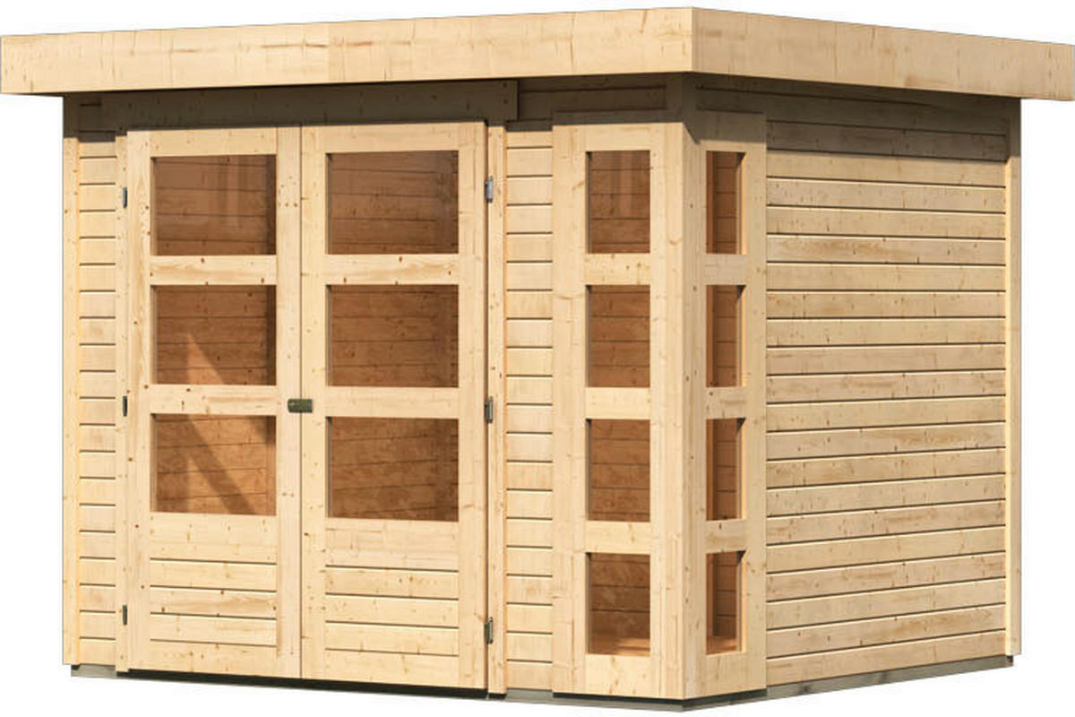 Karibu Gartenhaus Felipo 1 natur B/H/T: ca. 242x217x211 cm Felipo 1 - natur (242,00/217,00/211,00cm) - Karibu