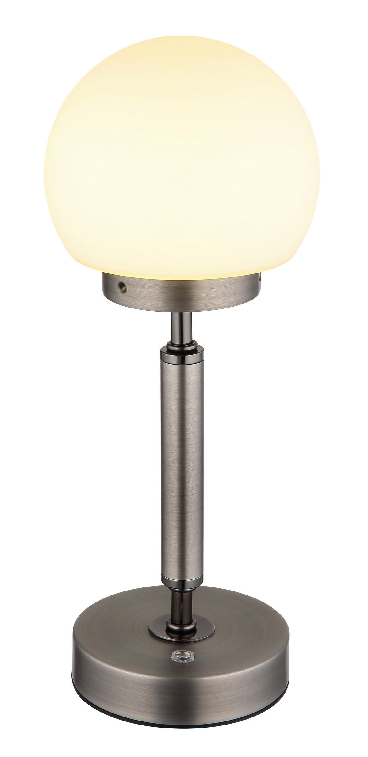 GLOBO LED-Tischleuchte Opal anthrazit Glas Metall Kunststoff H/D: ca. 28,5x11,5 cm 1 Brennstellen HAKU - Opal/anthrazit (11,50/28,50cm) - GLOBO