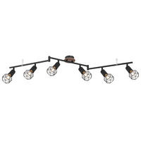 GLOBO Spot schwarz Metall B/H/T: ca. 10x24,5x116 cm E14 6 Brennstellen XARA I - schwarz (10,00/24,50/116,00cm) - GLOBO