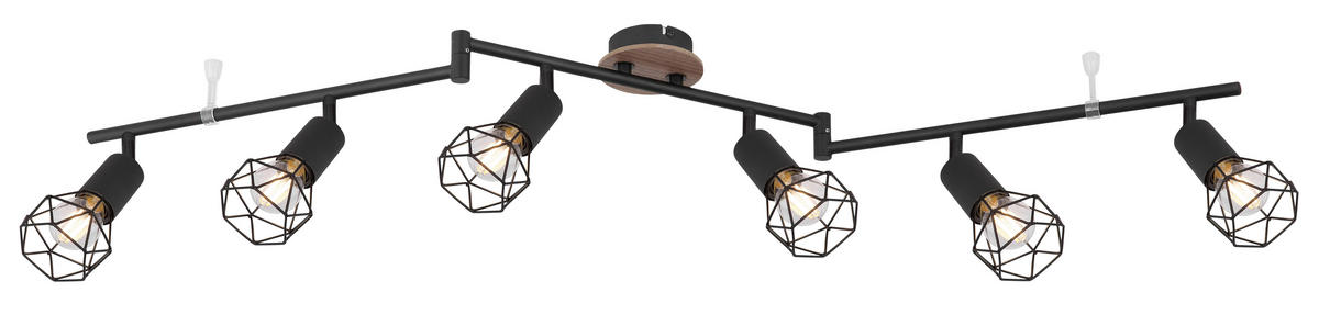 GLOBO Spot schwarz Metall B/H/T: ca. 10x24,5x116 cm E14 6 Brennstellen XARA I - schwarz (10,00/24,50/116,00cm) - GLOBO