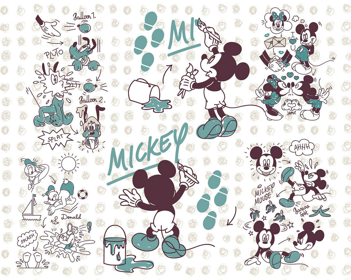 Komar Fototapete Mickey and Friends DX7-026 B/H: ca. 350x280 cm Mickey and Friends DX7-026 - (350,00/280,00cm) - Komar