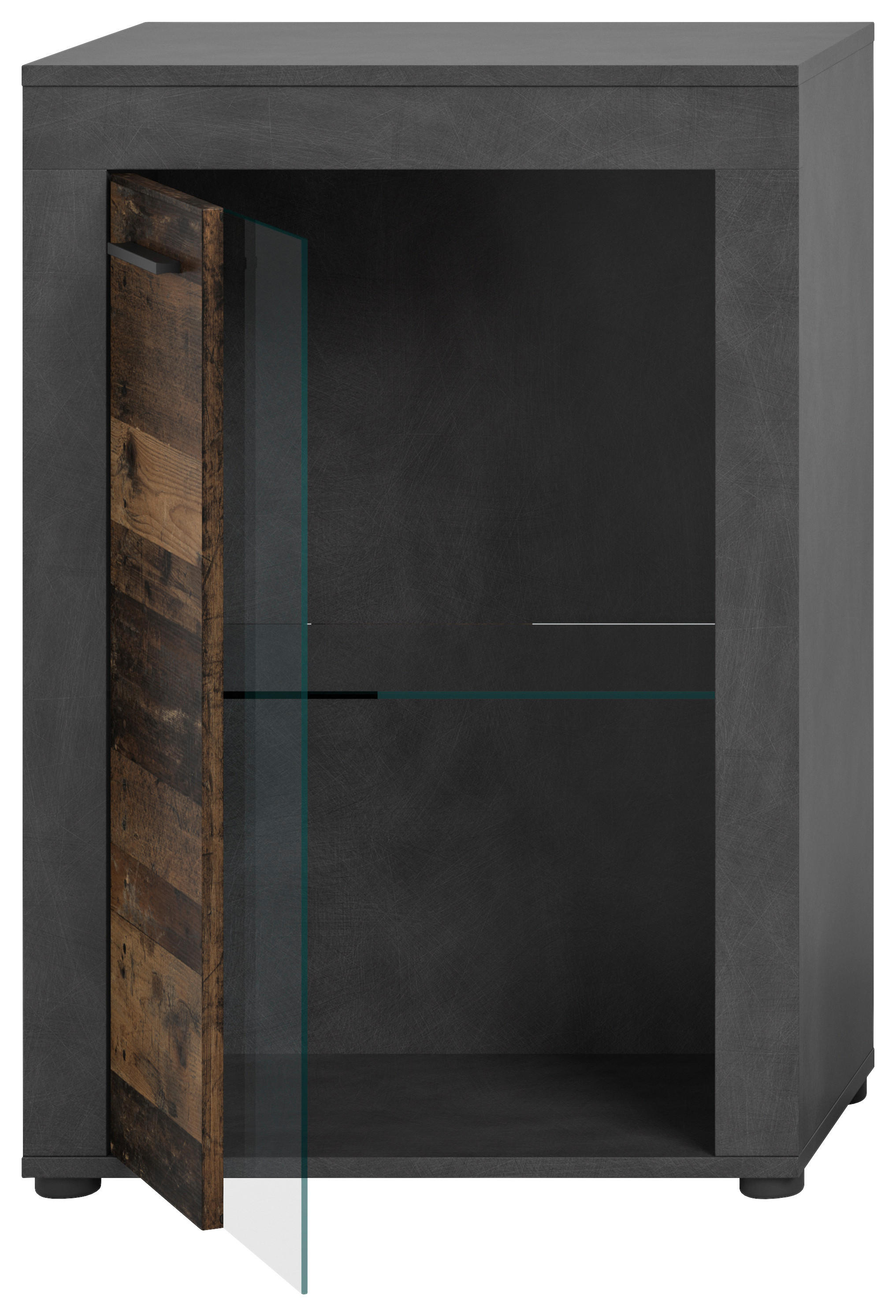 Thumbnail - Vitrine Jam Matera Nachbildung Old Wood Nachbildung B/H/T: ca. 86x60x35 cm