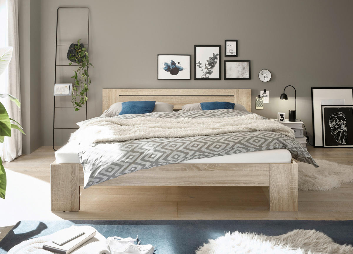 Futonbett Cannes Eiche Sonoma Nachbildung Liegefläche B/L: ca. 180x200 cm Cannes - Eiche (185,00/71,00/204,00cm)