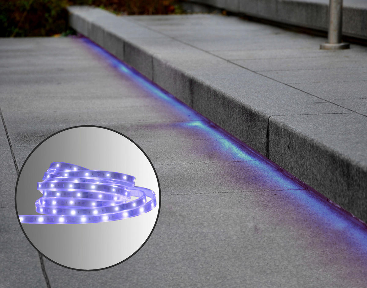 Näve Leuchten LED-Stripe 5216761 multicolor Kunststoff B/H/T: ca. 1,2x0,4x500 cm LED Stripe outdoor 500cm RGBW - multicolor (1,20/0,40/500,00cm) - Näve Leuchten
