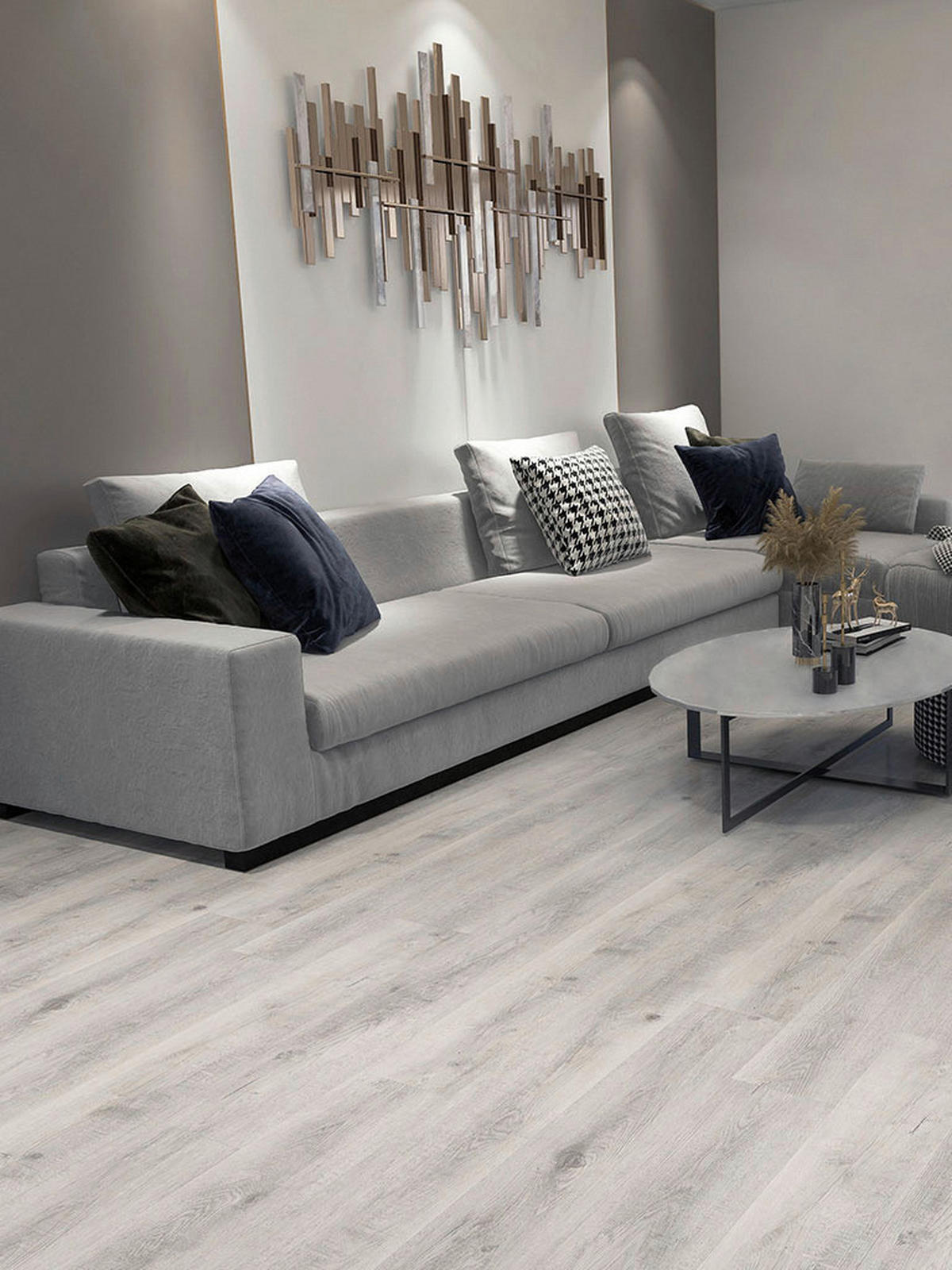 Click-Vinylboden Mailand ca. 2,22 m² im Paket  B/L: ca. 18,2x122 cm pro Paket Mailand ca. 2,22 m² im Paket - Eiche (18,20/122,00cm)
