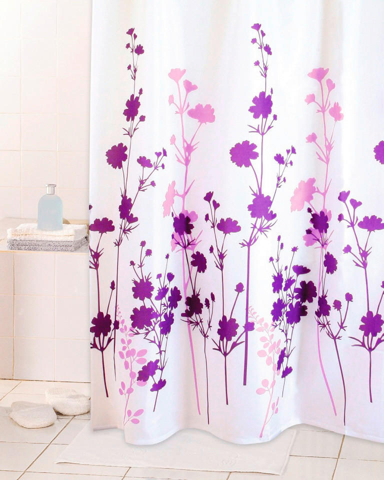 Duschvorhang lila Kunststoff B/L: ca. 180x200 cm Duschvorhang_Vitality - lila (180,00/200,00cm) - Acus