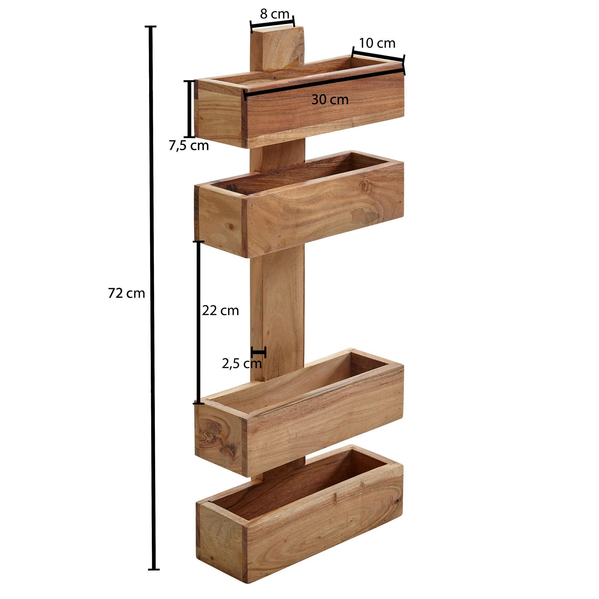Thumbnail - Zeitungsständer natur Akazie B/H/T: ca. 30x72x10 cm