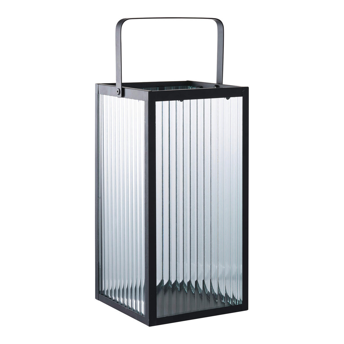 Laterne Almonte natur B/H/L: ca. 15x30x15 cm Almonte - natur/schwarz (15,00/15,00/30,00cm)