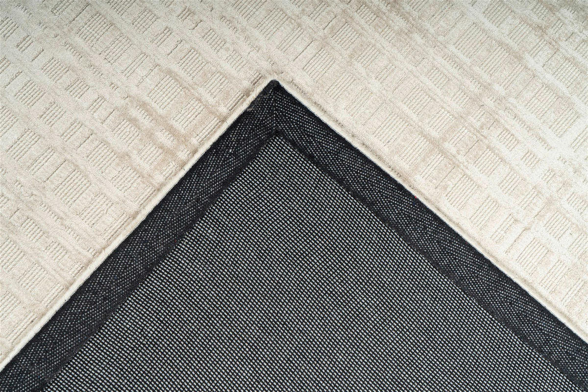Padiro Kurzflorteppich Karma 125 silber B/H/L: ca. 80x0,8x150 cm Karma 125 - beige/silber (150,00/80,00/0,80cm) - Padiro