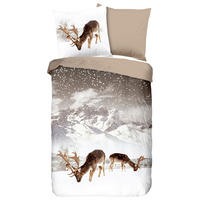Baumwoll Bettwäsche Winter Flanell Winter - sand (135,00/200,00cm) - Good Morning