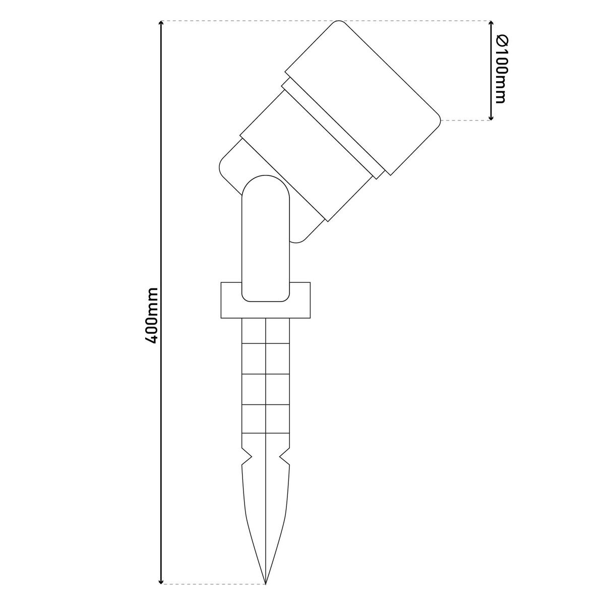 LED-Laser Erdspieß mit LED 5200861 H/D: ca. 40x10 cm LED Laser Erdspieß mit LED - (10,00/40,00cm) - Näve Leuchten