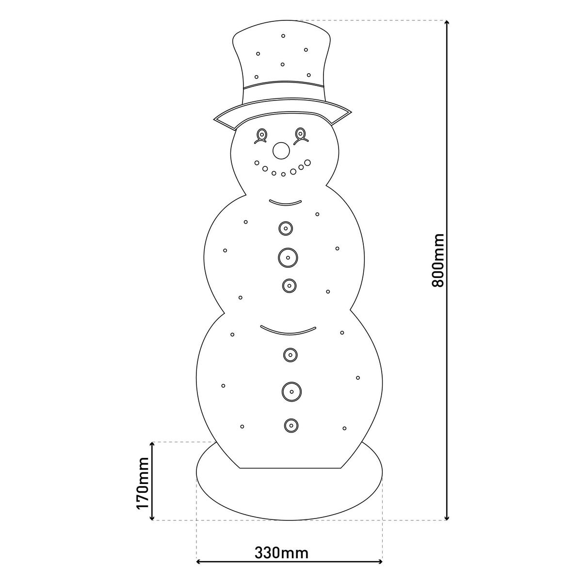 Näve Leuchten LED-Dekoleuchte Snowy natur Holz B/H/T: ca. 17x80x33 cm Snowy - natur (17,00/80,00/33,00cm) - Näve Leuchten