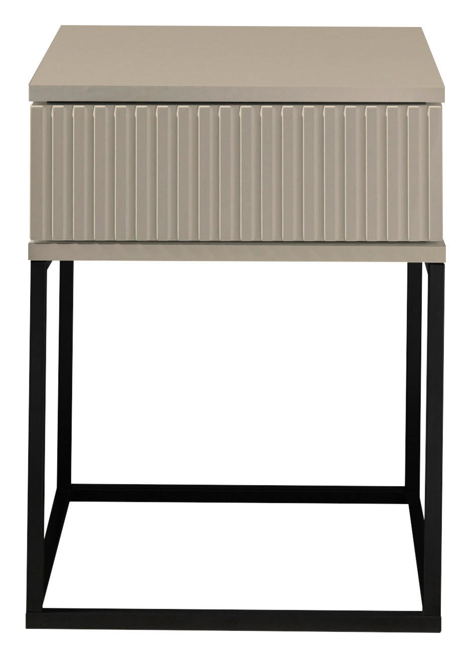 Nachtkonsole Marle Kaschmirgrau B/H/T: ca. 40x52x39 cm Marle - schwarz/Kaschmirgrau (40,00/52,00/39,00cm)
