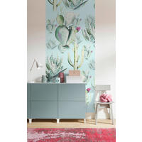 Komar Fototapete Cactus Blue Panel B/L: ca. 100x250 cm Cactus Blue Panel - (100,00/250,00cm) - Komar