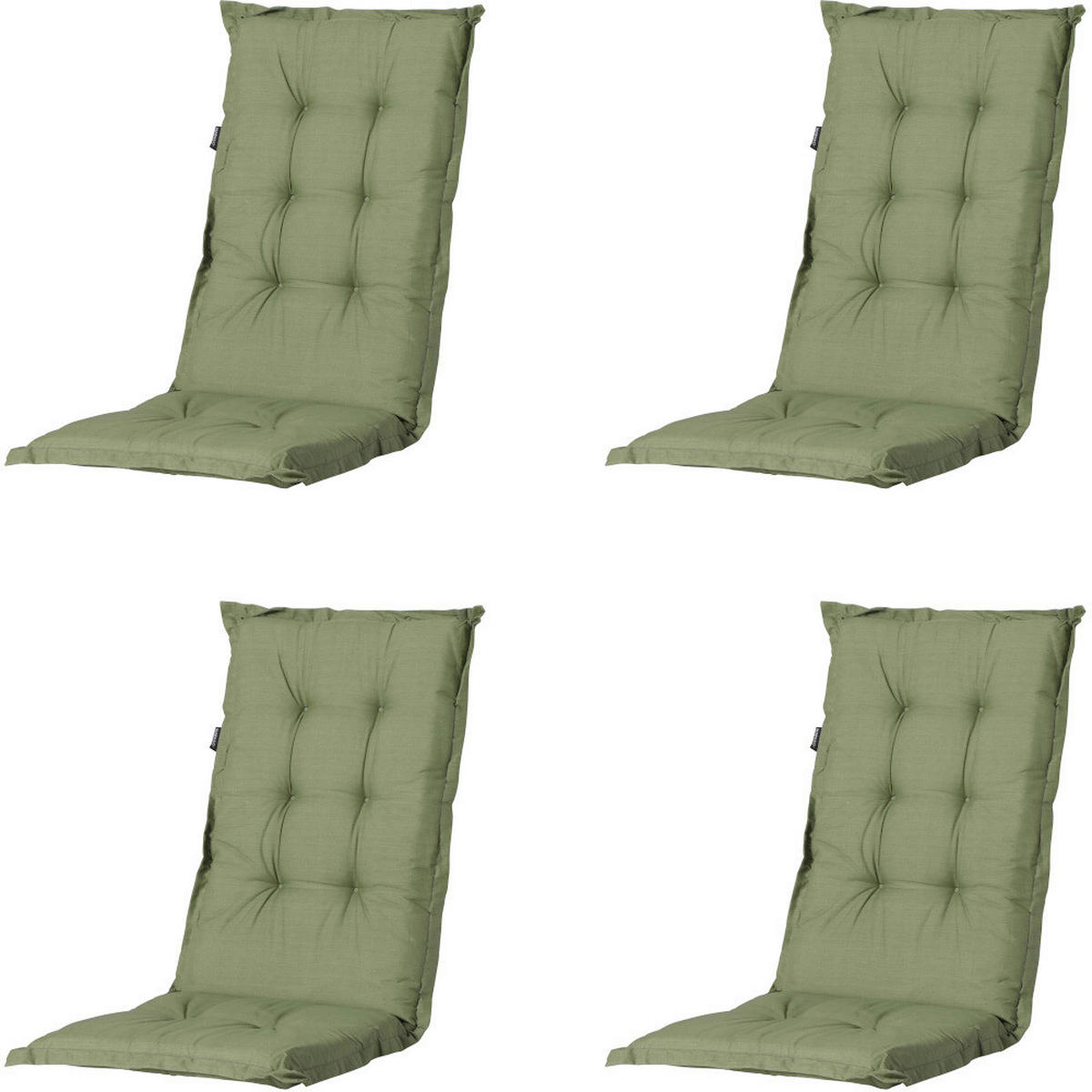 JARDIN,MADISON Klappsessel Set + Auflagen Aruba Graphit Kunststoff B/H/L: ca. 72x110x61 cm Aruba - Graphit/grün (61,00/72,00/110,00cm) - JARDIN,MADISON