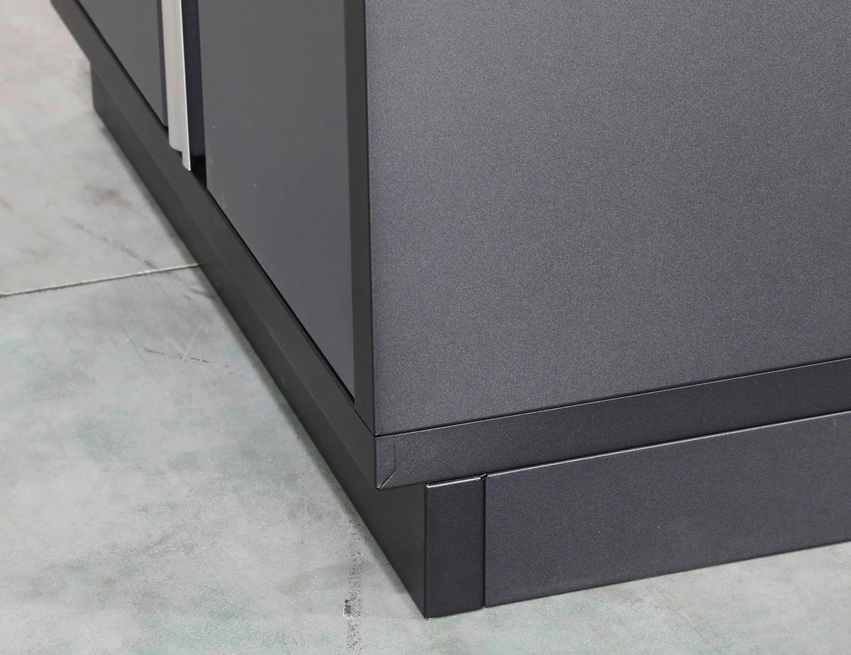 Werkstatteinrichtung Apollo anthrazit B/H/L: ca. 92x200x46 cm Apollo - schwarz/anthrazit (46,00/92,00/200,00cm) - Feistos