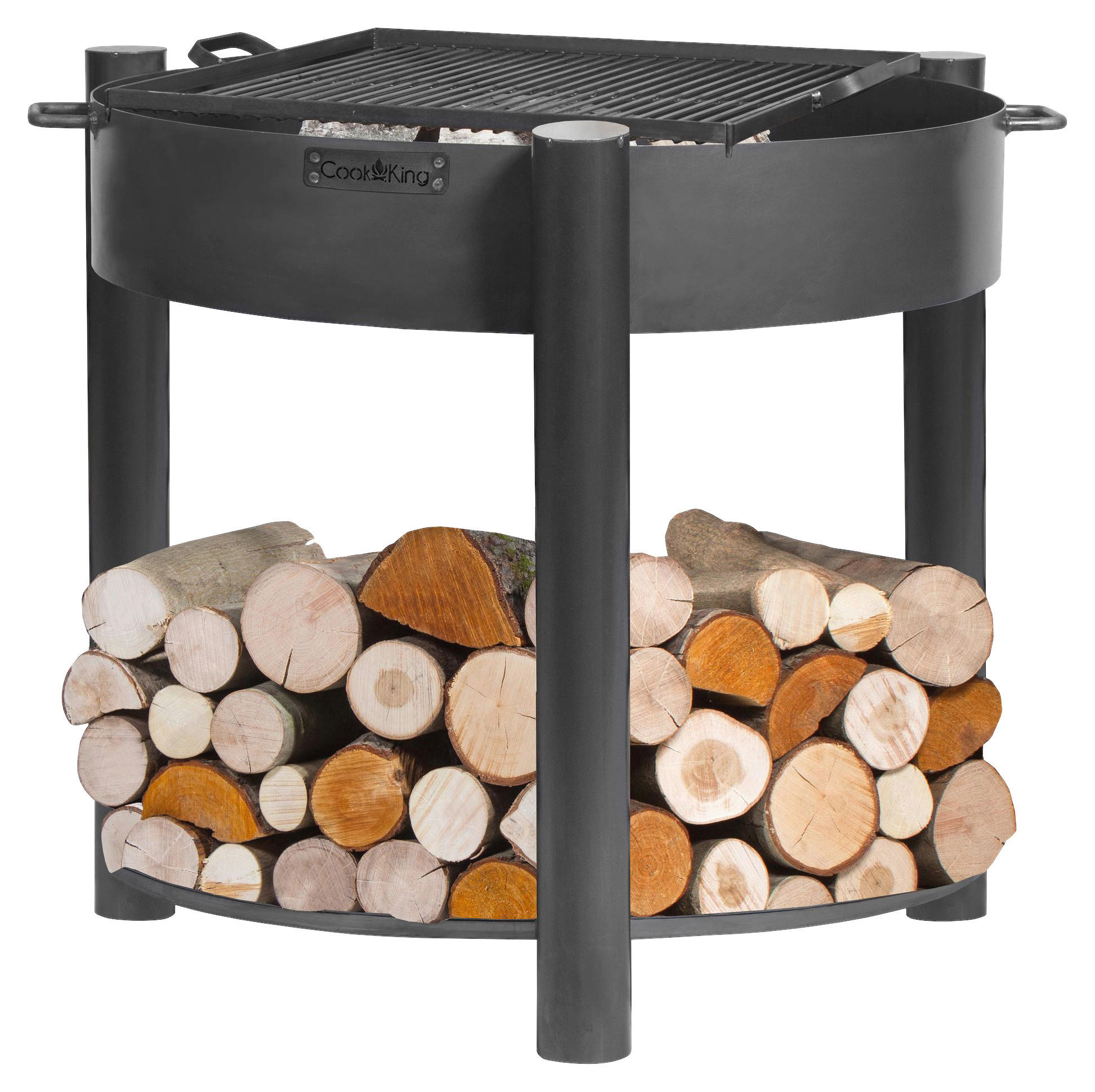 CookKing Feuerschale Montana 80 schwarz Stahl B/H/T: ca. 88x80x88 cm Montana 80 - schwarz (88,00/80,00/88,00cm) - CookKing
