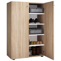 Schuhschrank Lona Eiche Sonoma Nachbildung weiß B/H/T: ca. 70x110x39 cm Lona - Eiche/weiß (70,00/110,00/39,00cm) - VCM Möbel