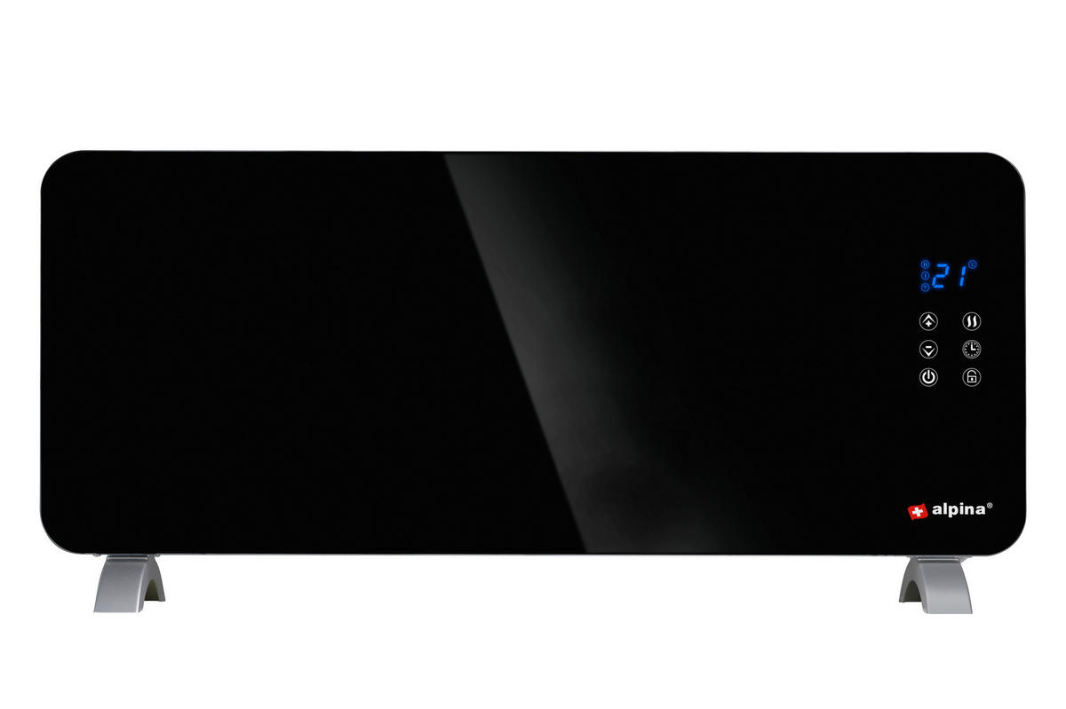 Konvektor schwarz B/H/L: ca. 13x47x96,5 cm ca. 1000 W Konvektor - schwarz (96,50/13,00/47,00cm)