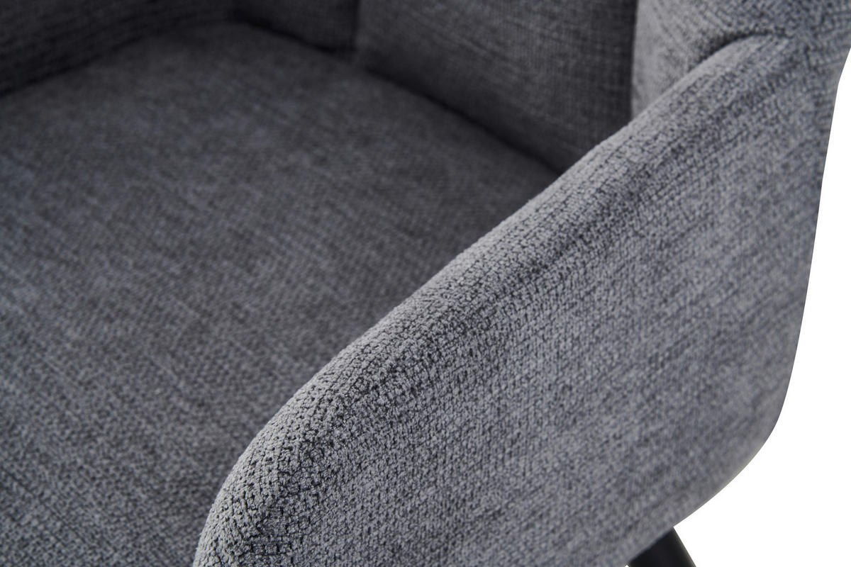 Stuhl BELLA, 2er Set anthrazit schwarz B/H/T: ca. 55x82x62 cm BELLA, 2er Set - schwarz/anthrazit (55,00/82,00/62,00cm) - xonox.home