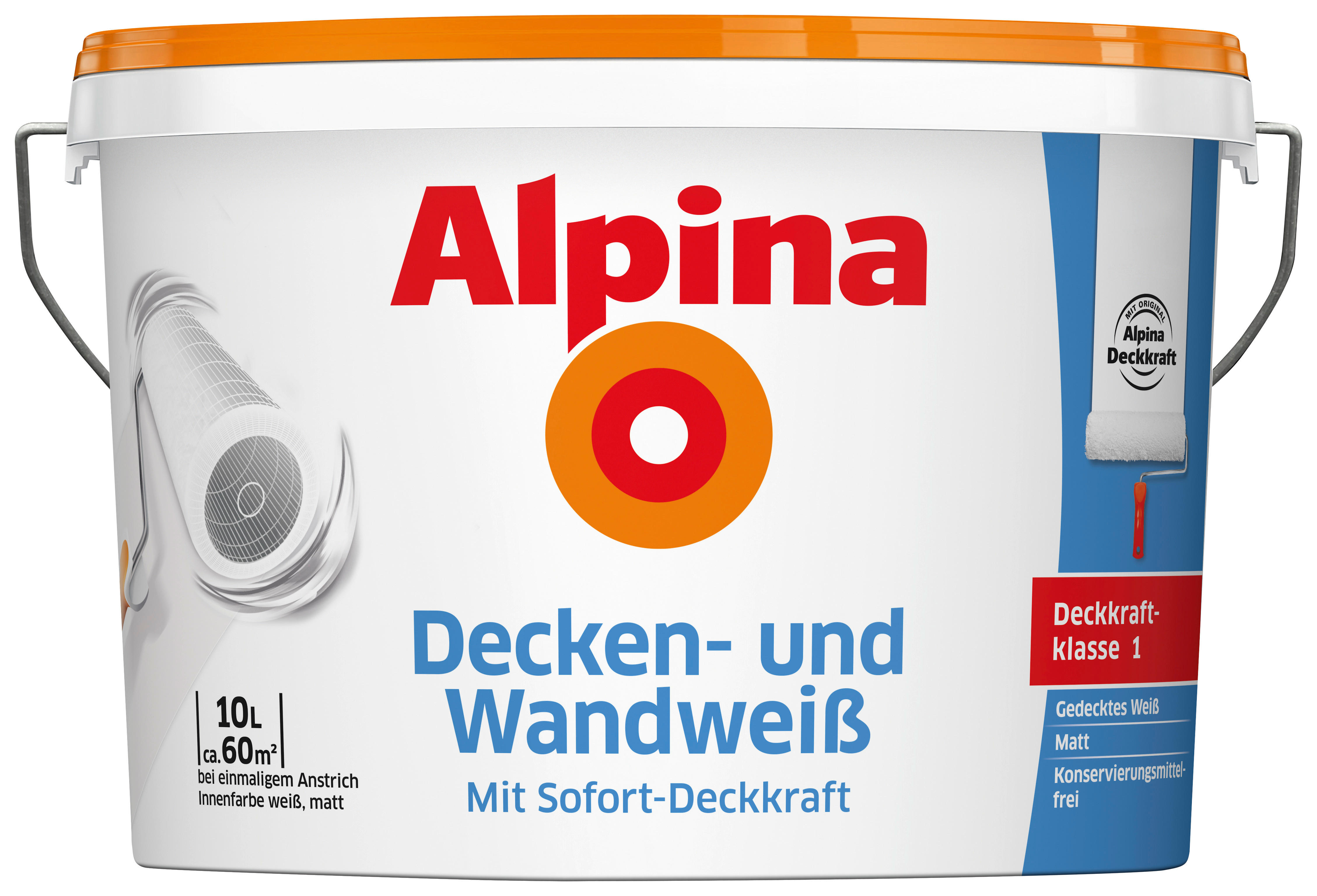 Alpina Raumfarbe weiß ca. 10 l Raumfarbe_Alpina_Decken-/Wandfarbe - weiß (10,00l) - Alpina