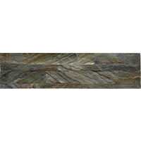 ASCountryStone Wandpaneel grau B/L/S: ca. 15x60x0,2 cm Wandpaneel_Dünnschiefer_10Stck. - Kupfer/grau (15,00/60,00cm) - ASCountryStone