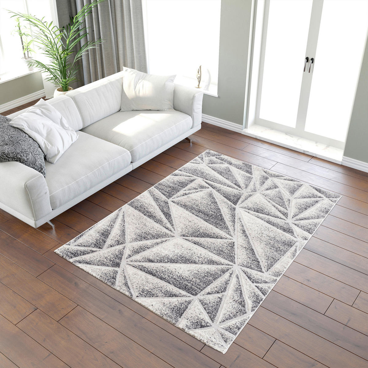 Sanat Teppich Evra grau B/L: ca. 80x150 cm Evra - grau (80,00/150,00cm) - Sanat