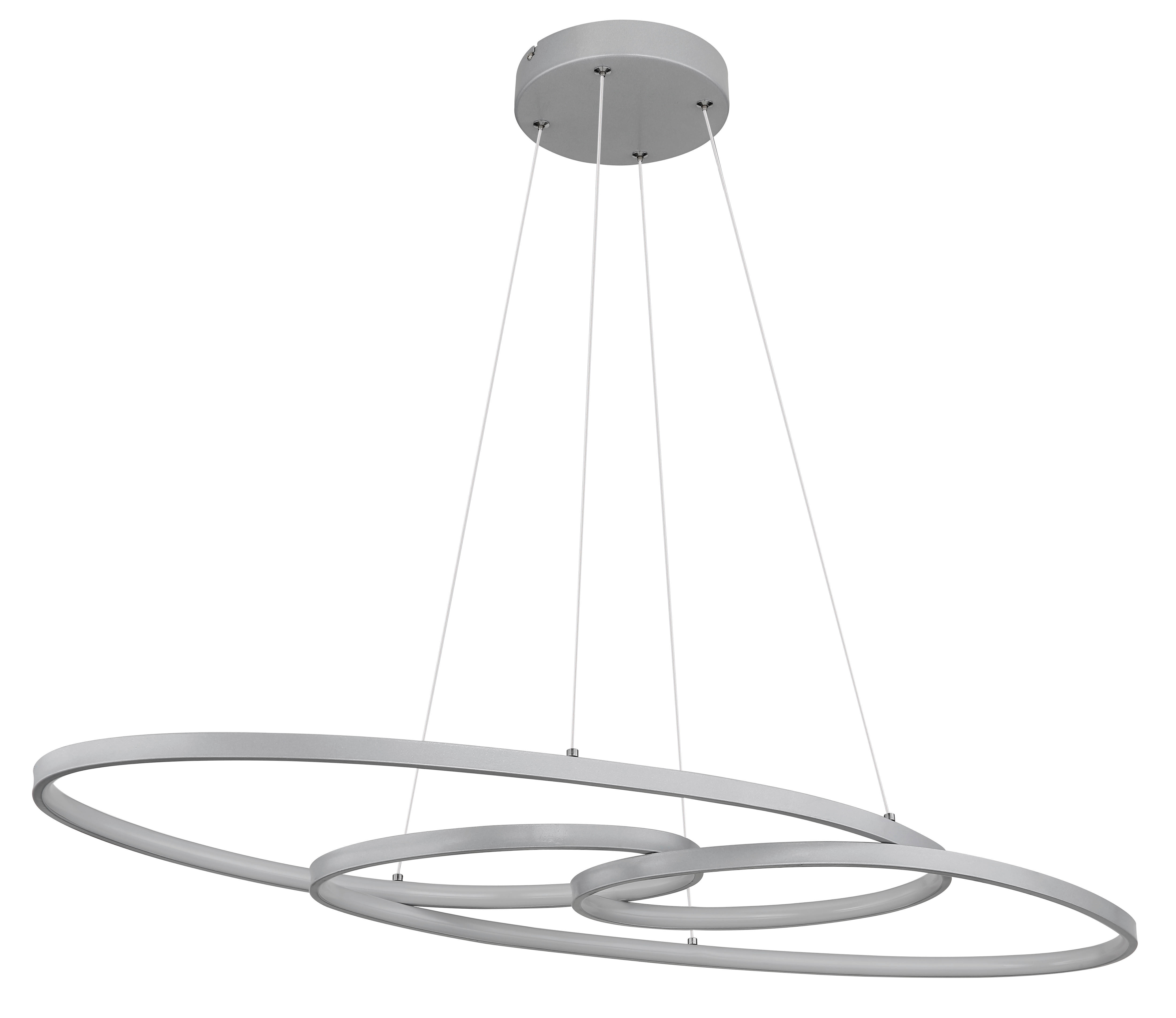 GLOBO LED-Pendelleuchte Chrom silber Aluminium Metall B/H/T: ca. 36x120x100 cm 1.0 Brennstellen SPIRA - Chrom/silber (36,00/120,00/100,00cm) - GLOBO