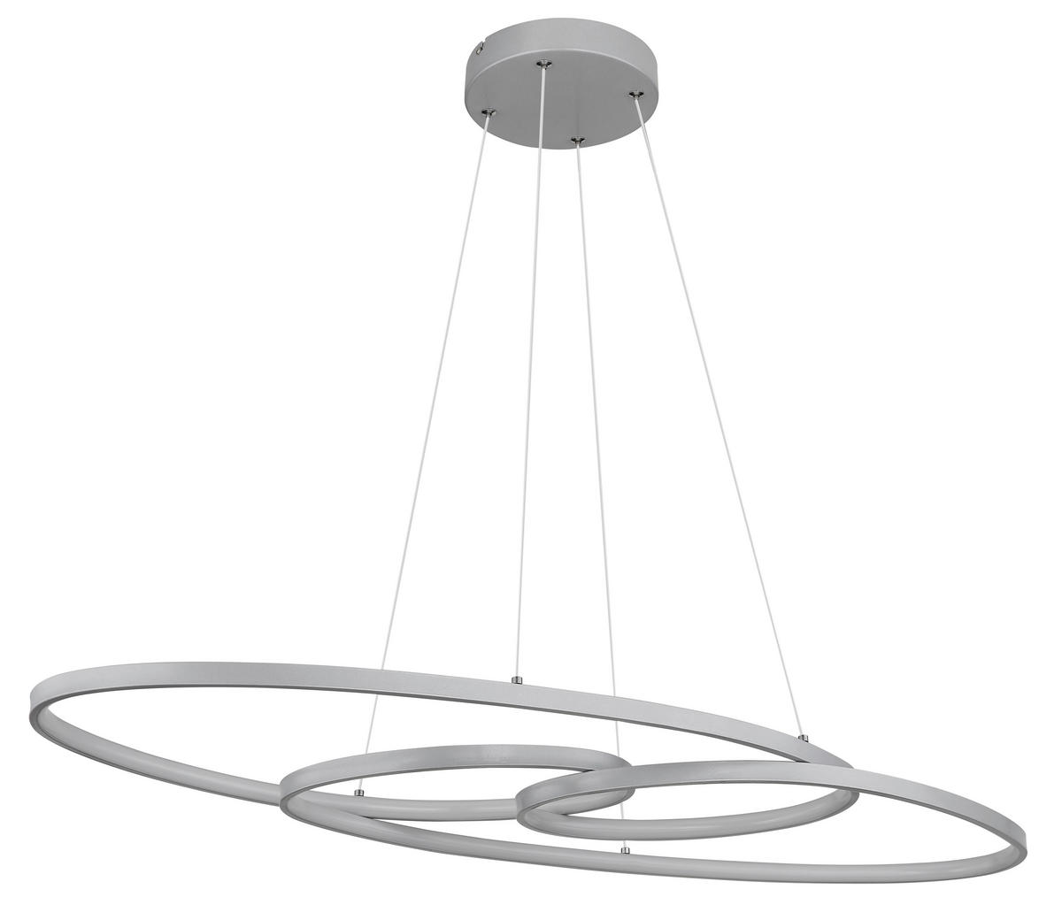 GLOBO LED-Pendelleuchte Chrom silber Aluminium Metall B/H/T: ca. 36x120x100 cm 1.0 Brennstellen SPIRA - Chrom/silber (36,00/120,00/100,00cm) - GLOBO