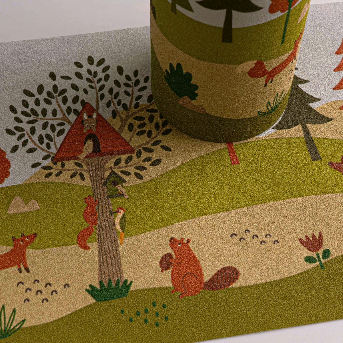 A.S.Création Bordüre beige grau grün B/H/D: ca. 18x500x6,8 cm Bordüre_selbstklebend - beige/grün (6,80/500,00cm) - A.S.Creation