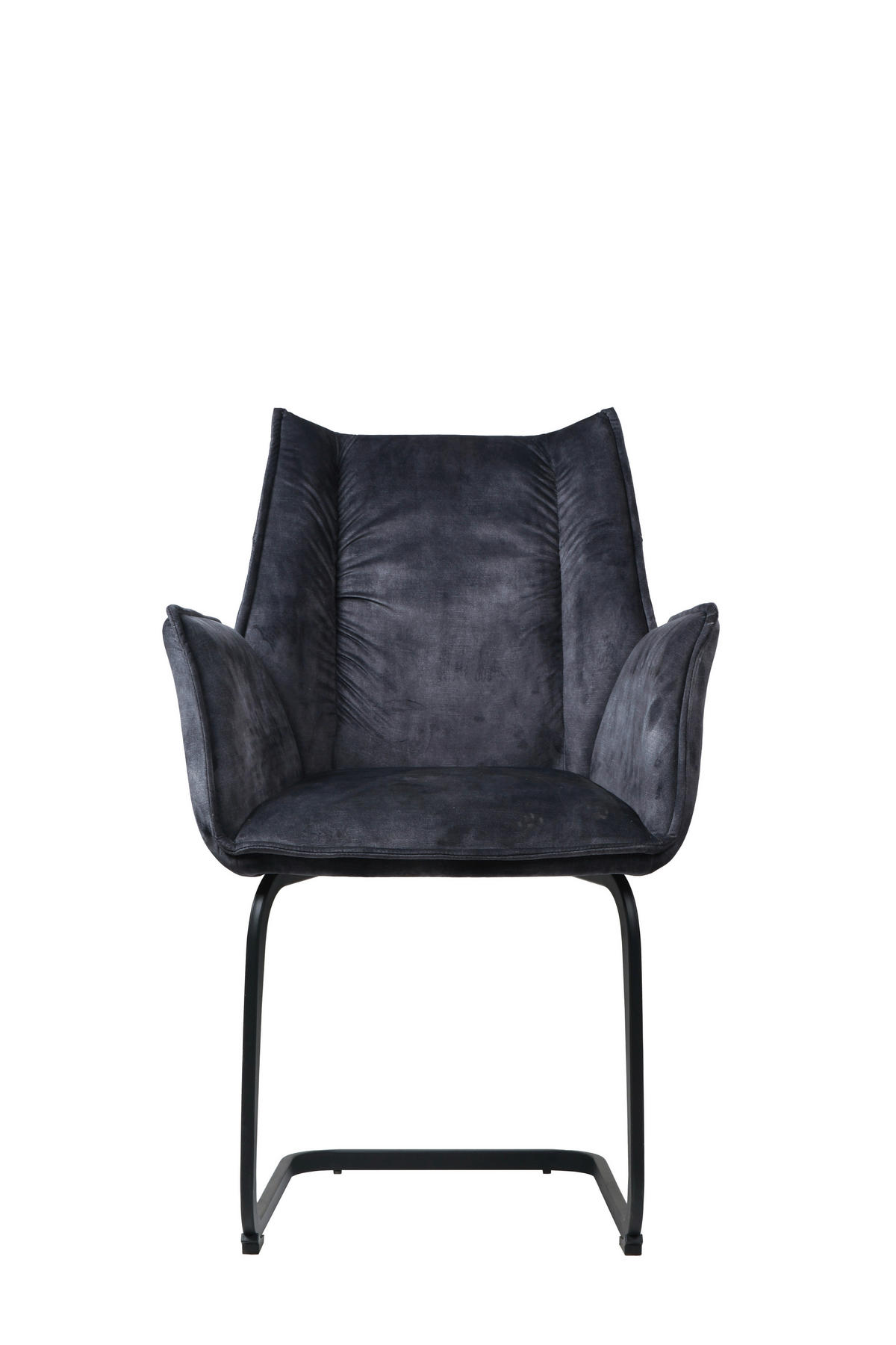 Schwingstuhl Sydney dunkelgrau schwarz Samtoptik Metall B/H/T: ca. 61x95x60 cm Sydney - schwarz/dunkelgrau (61,00/95,00/60,00cm)