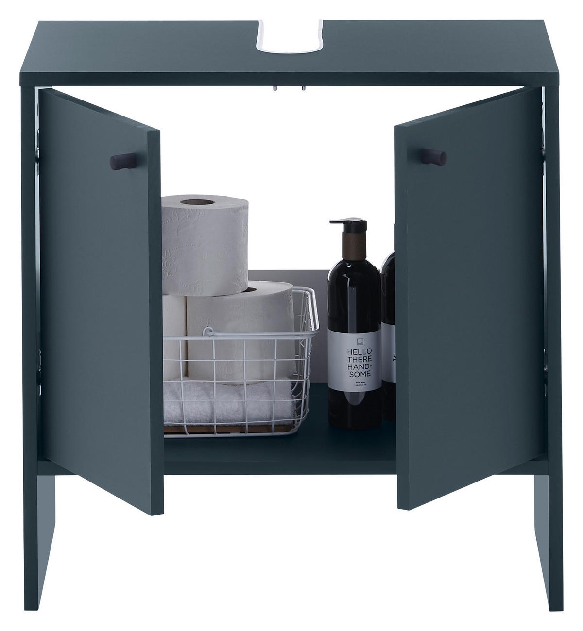 Waschbeckenunterschrank Kairo blau dunkel B/H/T: ca. 60x60x35 cm Kairo - blau (60,00/60,00/35,00cm)