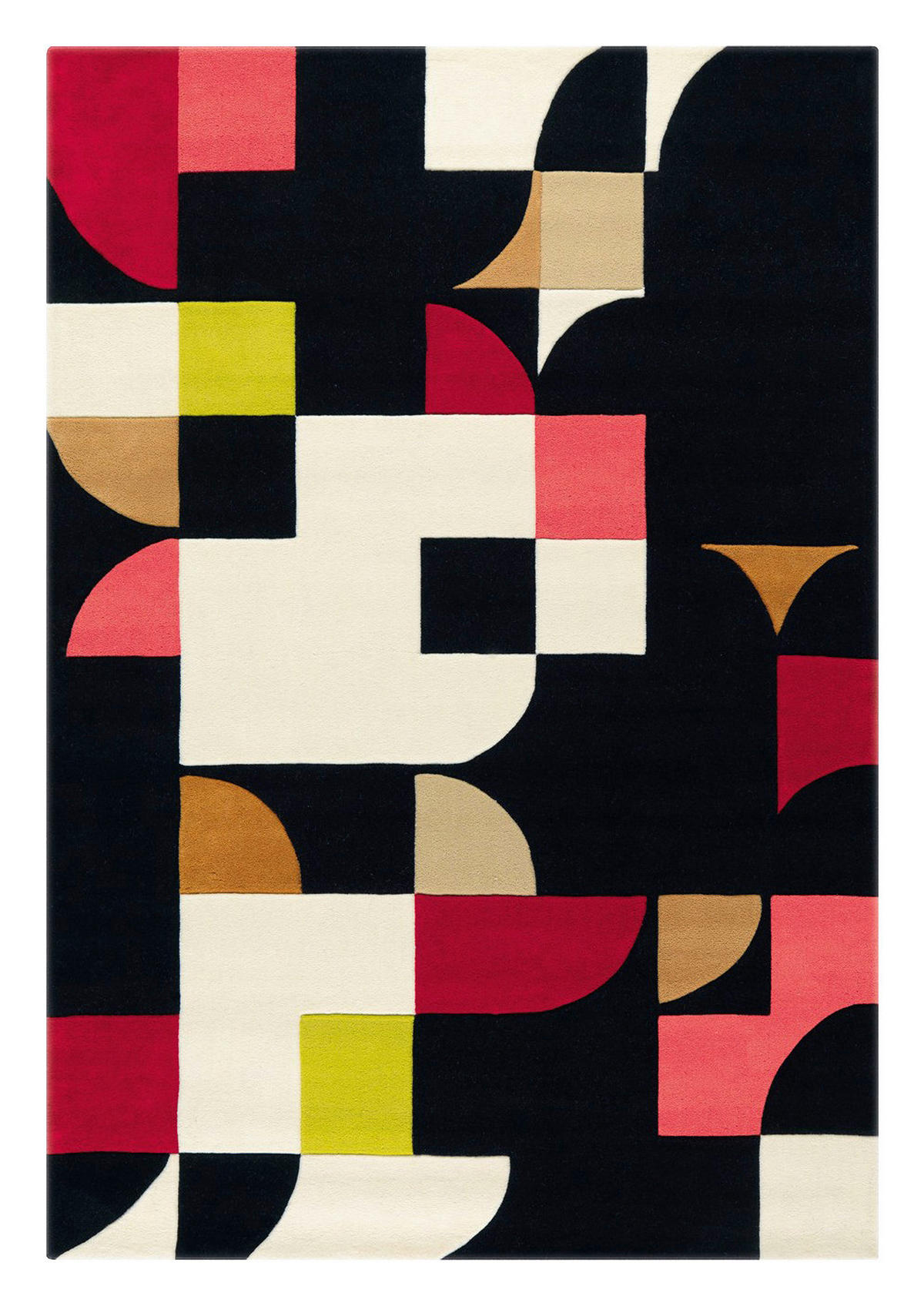 Arte Espina Kurzflorteppich Spirit 3105 schwarz B/L: ca. 140x200 cm Spirit 3105 - schwarz/mehrfarbig (140,00/200,00cm) - Arte Espina