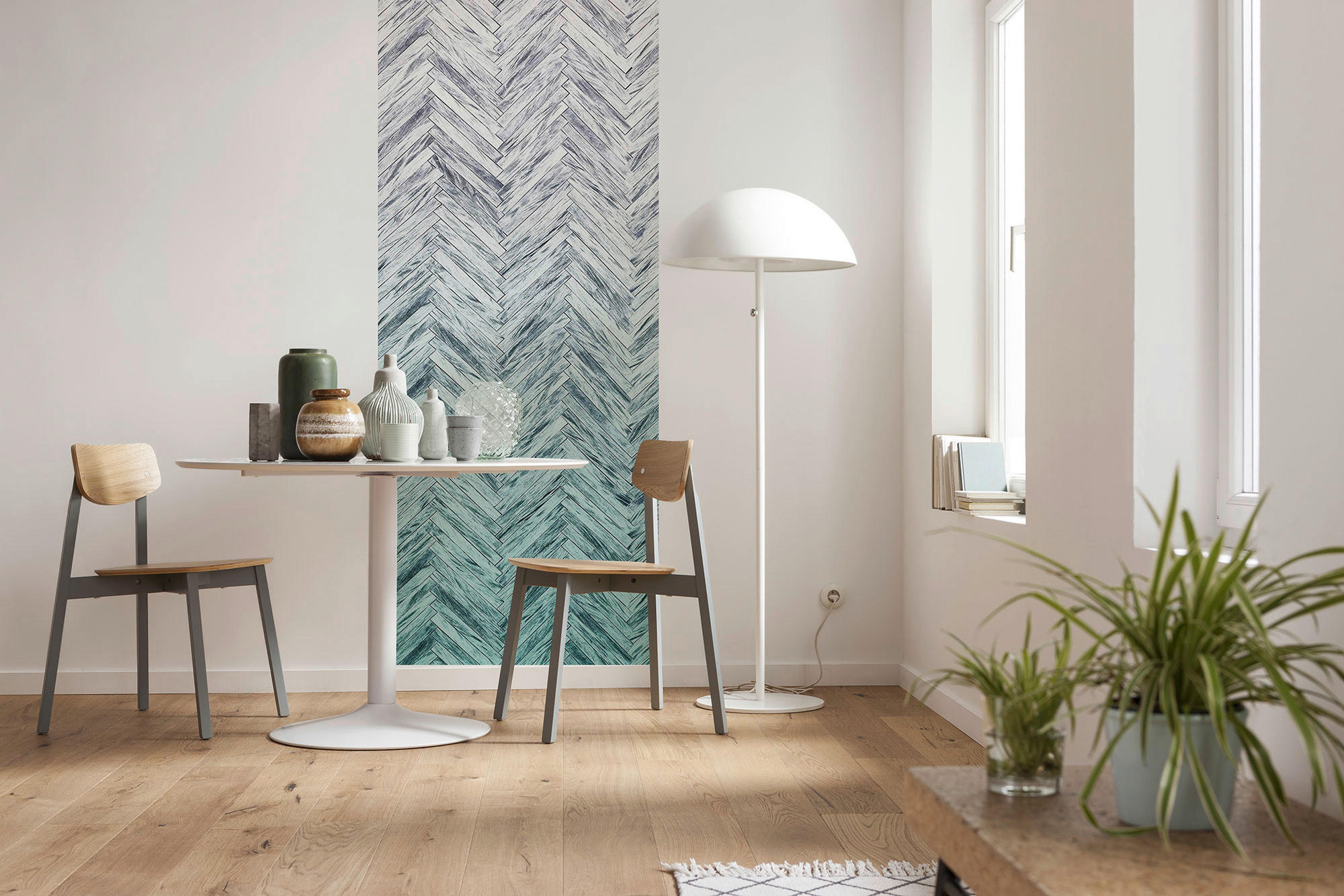 Komar Fototapete Herringbone Mint Panel B/L: ca. 100x250 cm Herringbone Mint Panel - (100,00/250,00cm) - Komar