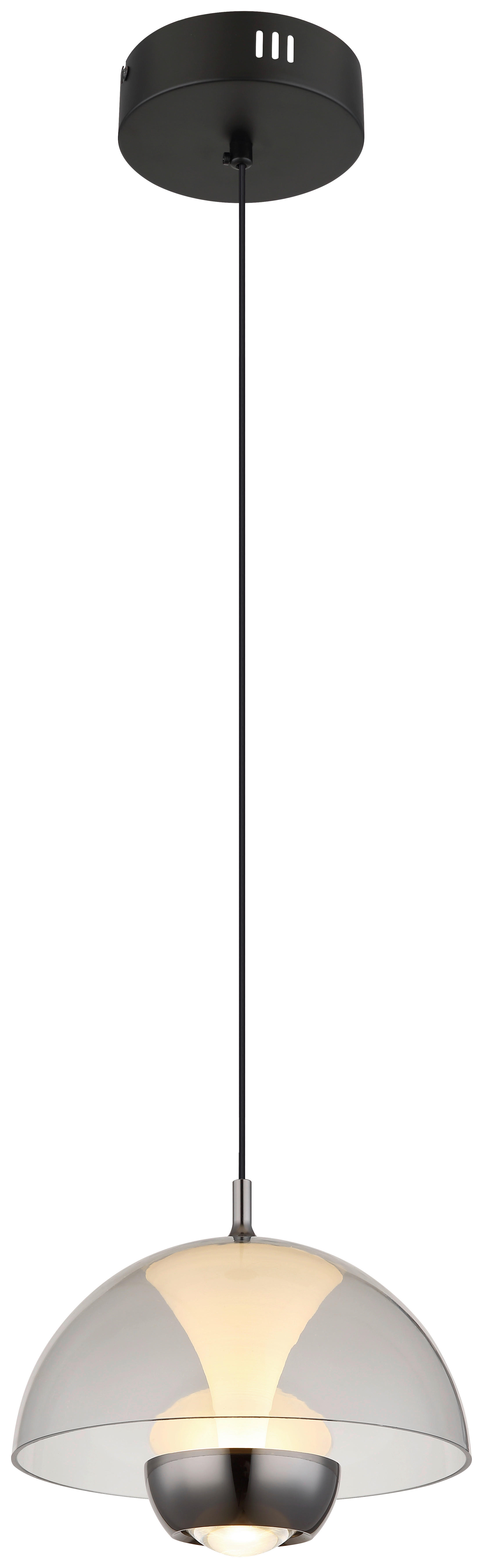 GLOBO LED-Pendelleuchte Rauch schwarz Kunststoff Metall H/D: ca. 120x23 cm 1.0 Brennstellen ARUS - schwarz/Rauch (23,00/120,00cm) - GLOBO