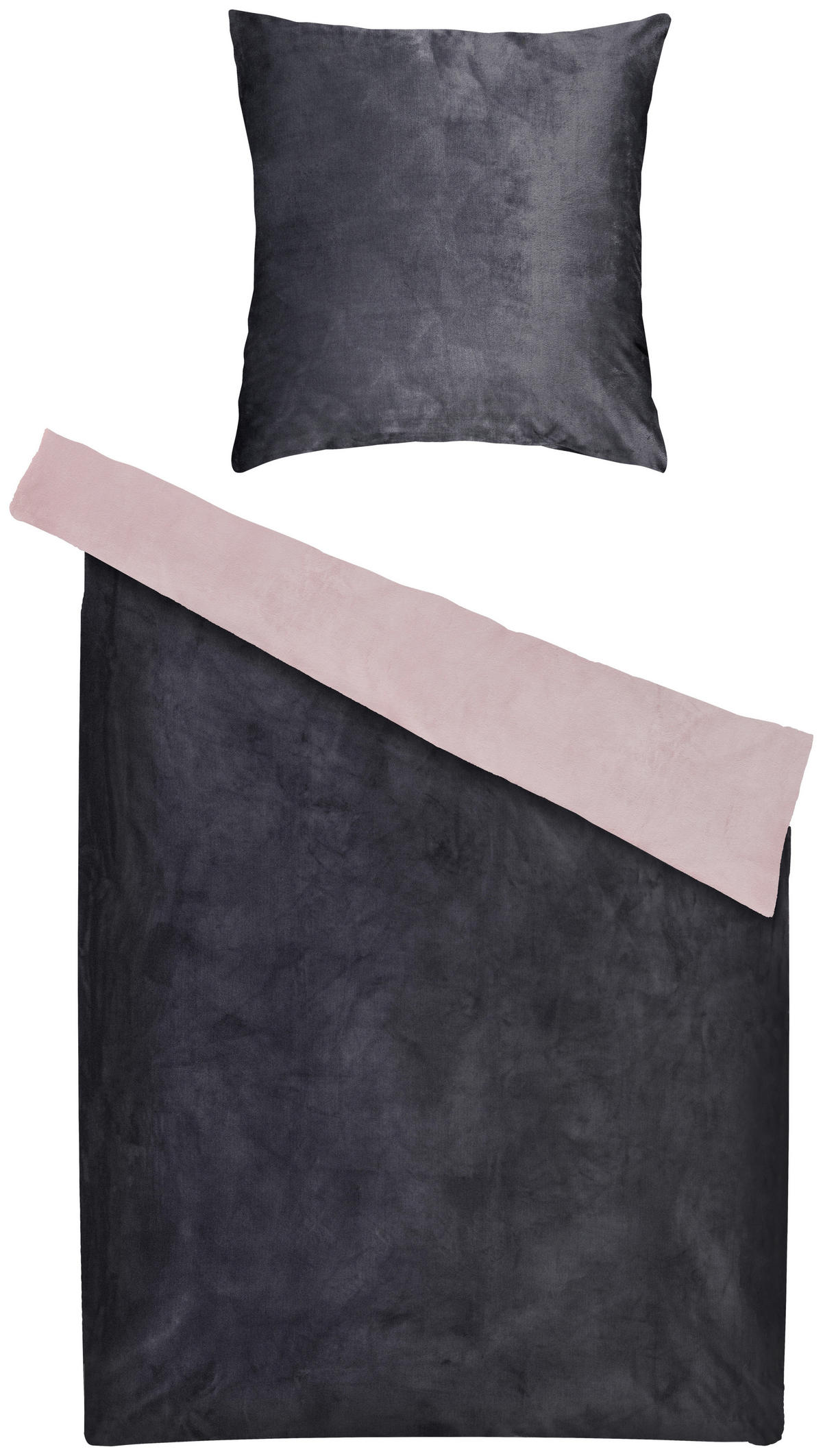 Microfaser Bettwäsche Cashmere touch Wendebettwäsche_Cashmere-Touch - rosé/anthrazit (135,00/200,00cm)