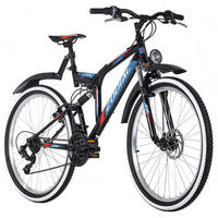 KS-Cycling Mountain-Bike Fully 636M 26 Zoll Rahmenhöhe 48 cm 21 Gänge weiß weiß ca. 26 Zoll Fully - weiß/grün - KS-Cycling