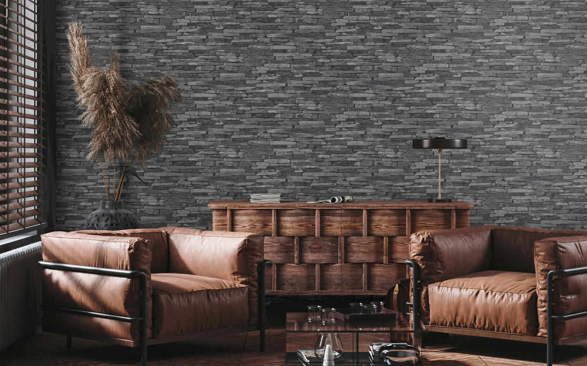 A.S.Creation Vliestapete schwarz B/H/D: ca. 53x1005x9 cm Vliestapete - schwarz (9,00/1005,00cm) - A.S.Creation