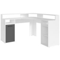 Schreibtisch FOX weiß anthrazit anthrazit B/H/T: ca. 139x90,8x139 cm FOX - weiß/anthrazit (139,00/90,80/139,00cm) - byLIVING