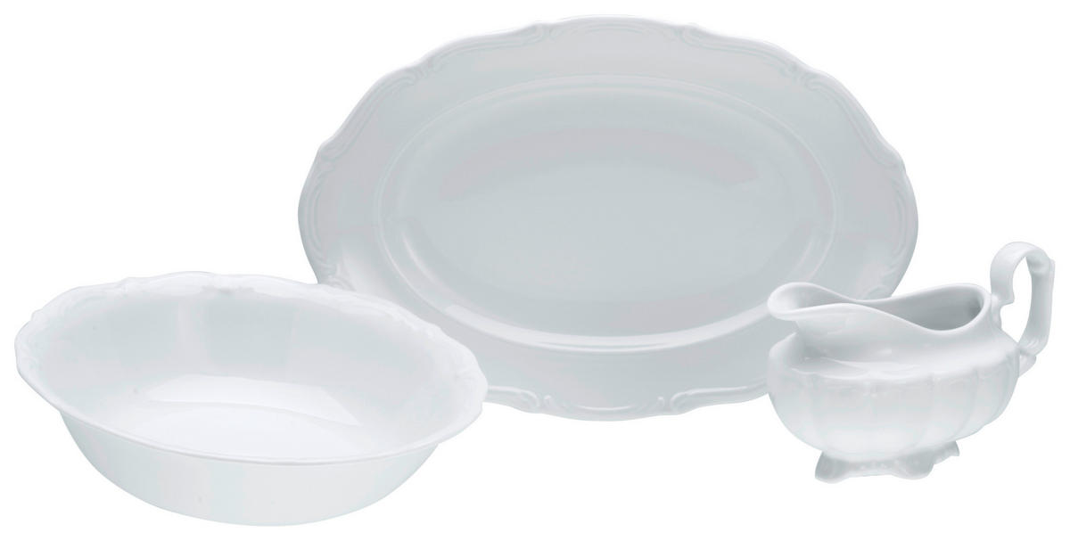 CreaTable Servier-Set Maria Theresia weiß Porzellan Maria Theresia - weiß - CreaTable
