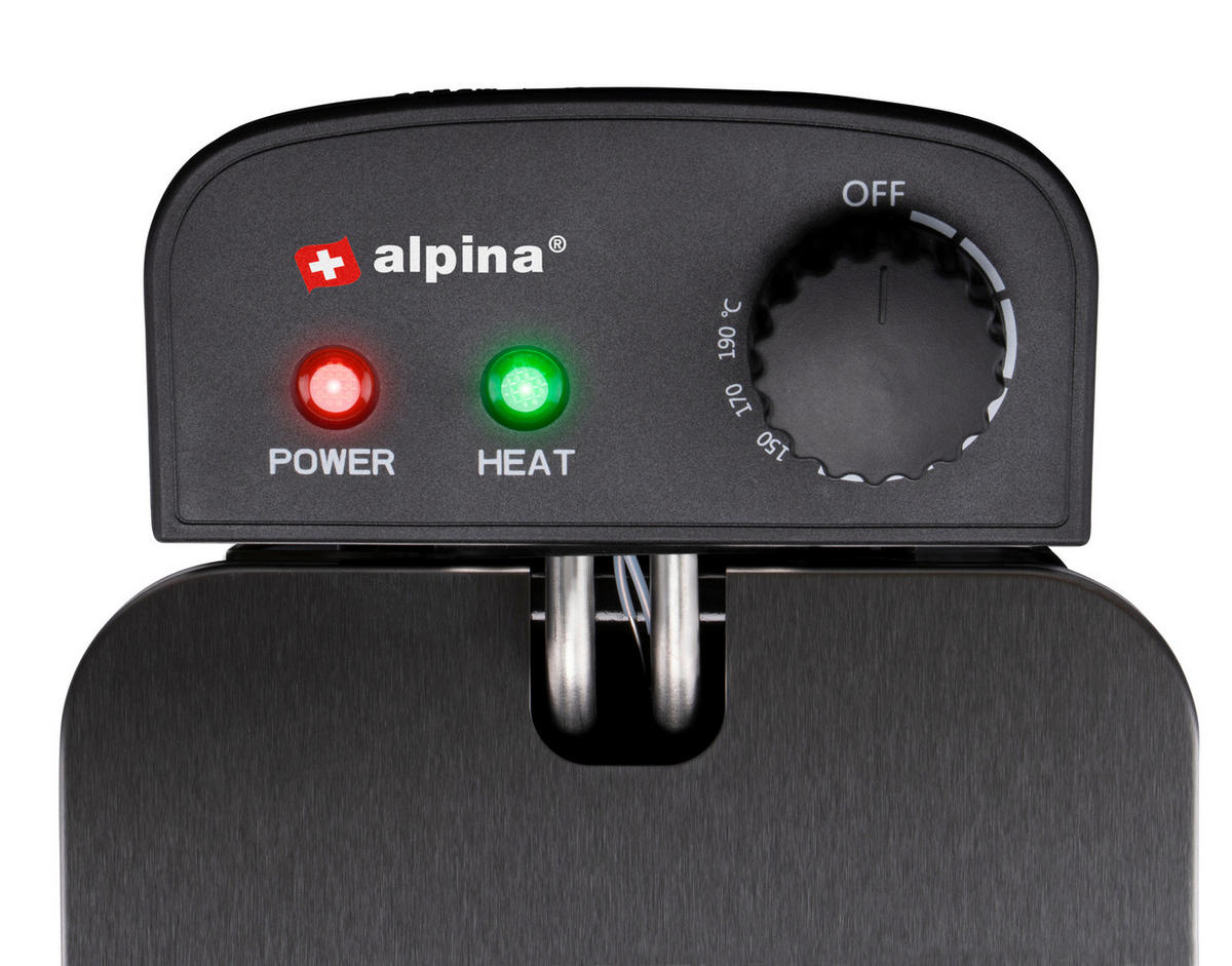 Alpina Fritteuse silber Edelstahl ca. 3 l Fritteuse - silber (3,00l) - Alpina