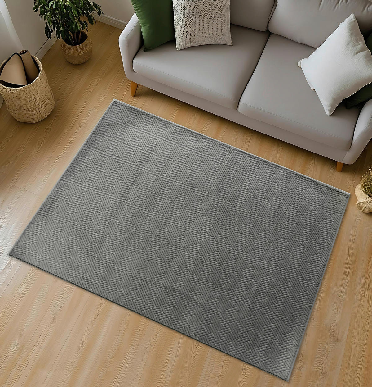 Fellimitat Monaco grau B/L: ca. 80x150 cm Monaco - grau (80,00/150,00cm)