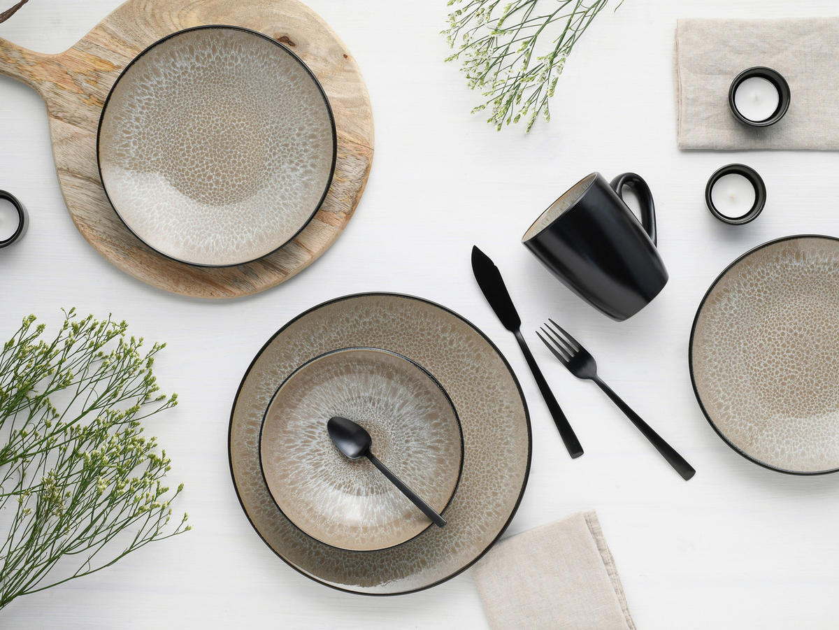 CreaTable Kombiservice Malmö beige Steinzeug 16 tlg. Malmö - beige - CreaTable