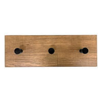 Garderobenleiste  Eiche Nachbildung B/H/T: ca. 35x12x5 cm Parma_1_Garderobenleiste - Eiche/schwarz (35,00/12,00/5,00cm)