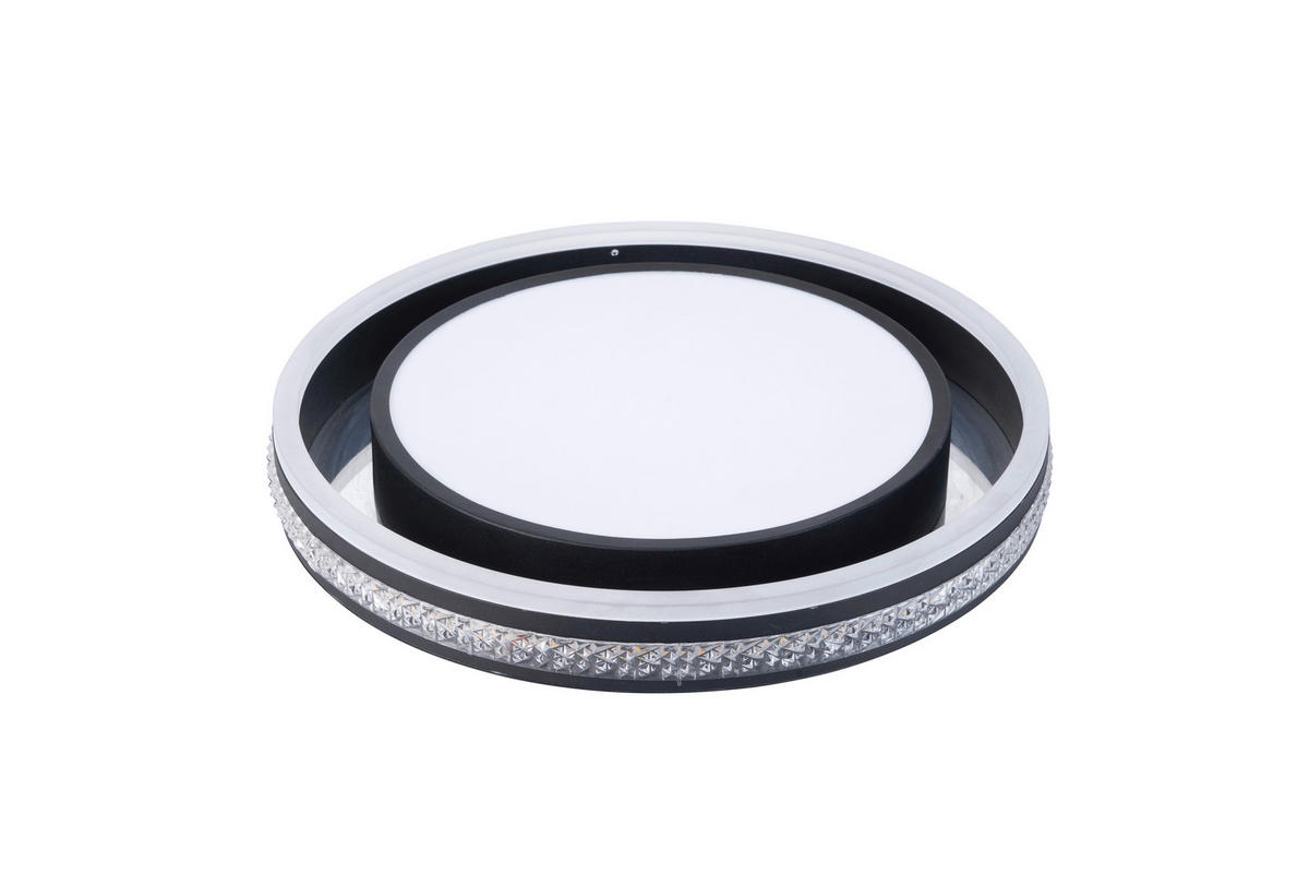 Deckenleuchte schwarz Metall B/H/L: ca. 11x42x42 cm LED-Deckenleuchte_Hawaii - schwarz (42,00/11,00/42,00cm)