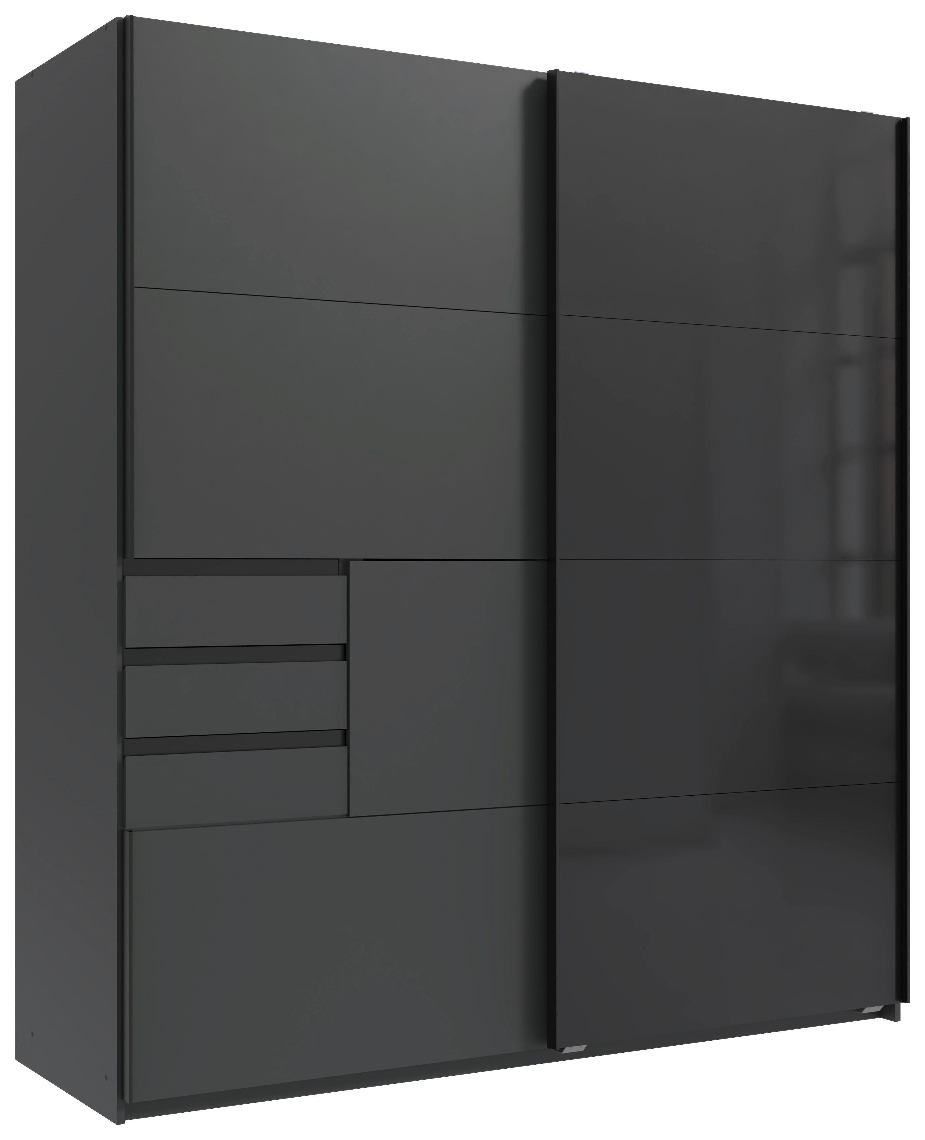 Schwebetürenschrank Schwerin Graphit B/H/T: ca. 180x198x65 cm Schwerin - Graphit (180,00/198,00/65,00cm)